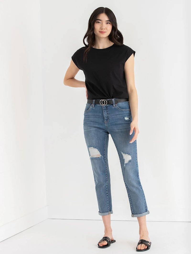 Extended Sleeve Tee Black