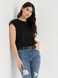 Extended Sleeve Tee Black