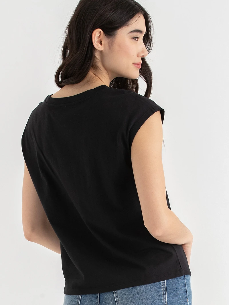 Extended Sleeve Tee Black