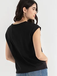 Extended Sleeve Tee Black