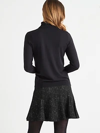 Cashmere-Blend Turtleneck Sweater Black