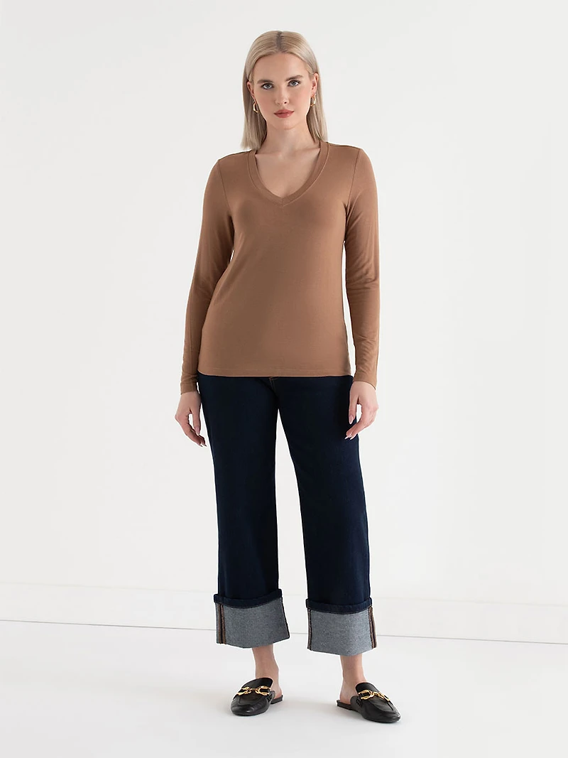 Long Sleeve T-Shirt Modal Toasted Coconut