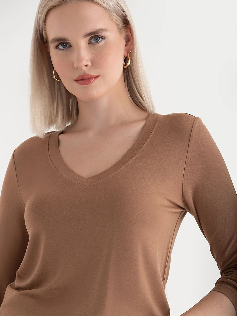 Long Sleeve T-Shirt Modal Toasted Coconut
