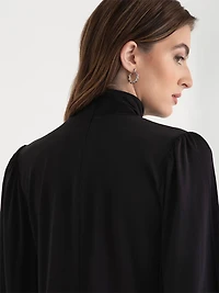 Mock Neck Top Black