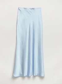 Maxi Satin Skirt Kentucky Blue