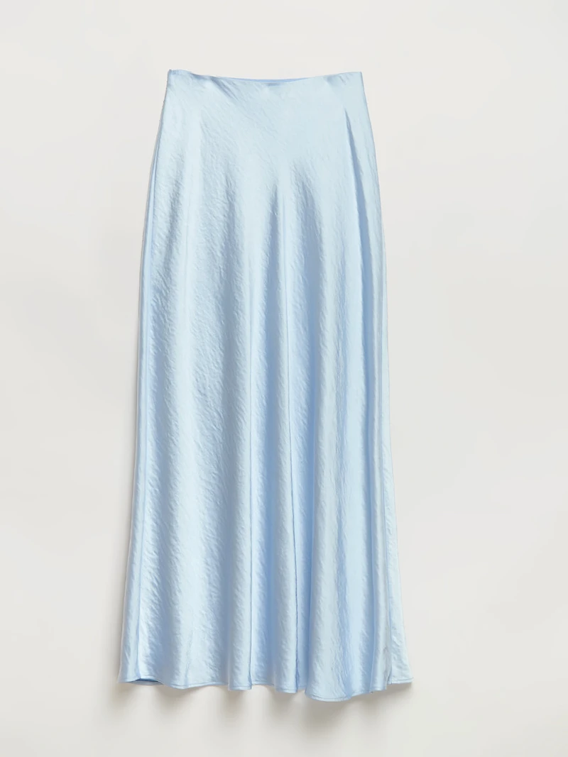 Maxi Satin Skirt Kentucky Blue