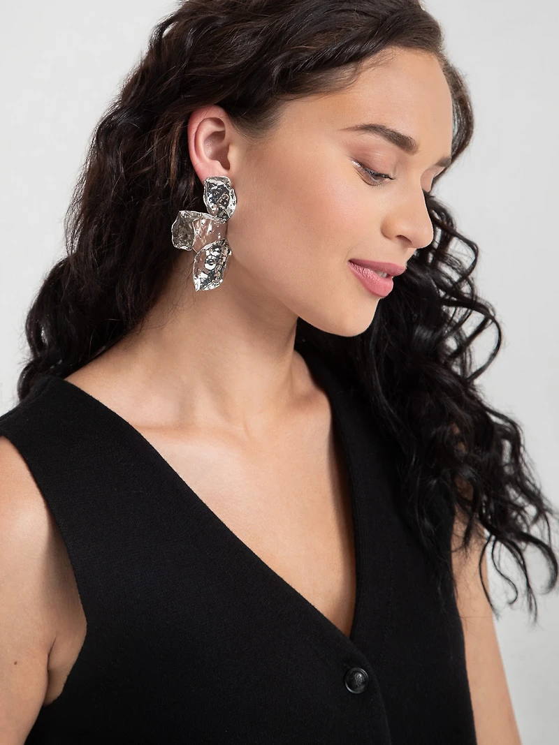 Gold Floral Earrings