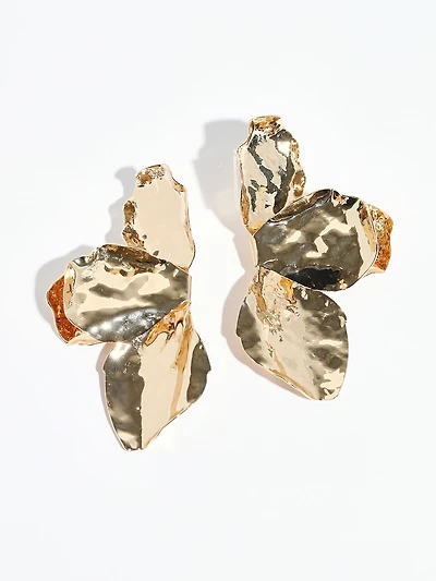 Gold Floral Earrings