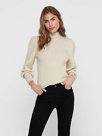Katia Mock Neck Sweater Whitecap Grey