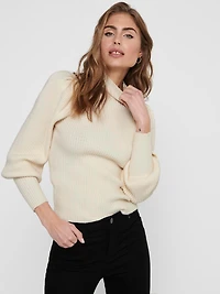 Katia Mock Neck Sweater Whitecap Grey