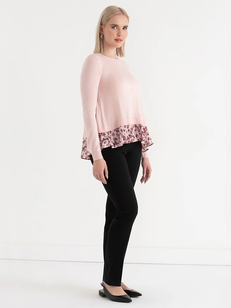 Fooler Sweater Floral Barely Pink