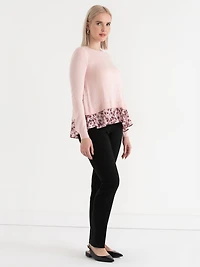 Fooler Sweater Floral Barely Pink
