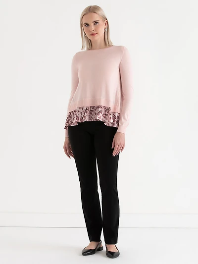 Fooler Sweater Floral Barely Pink