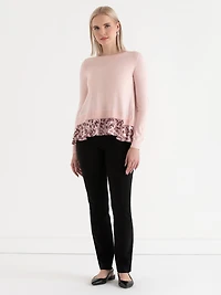 Fooler Sweater Floral Barely Pink