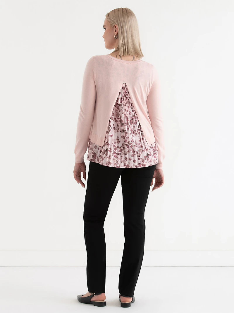 Fooler Sweater Floral Barely Pink