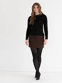 Crew Neck Rib Sweater Black