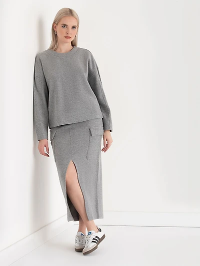 Soft Crewneck Sweater Light Heather Grey