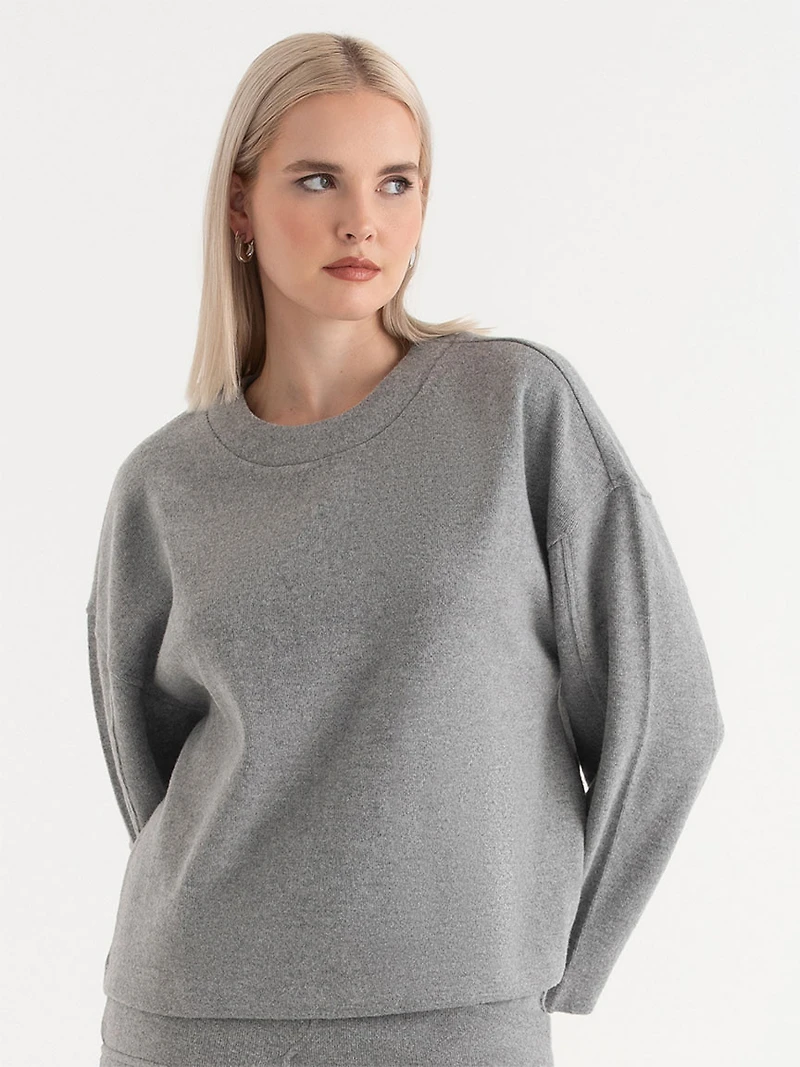 Soft Crewneck Sweater Light Heather Grey