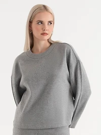 Soft Crewneck Sweater Light Heather Grey