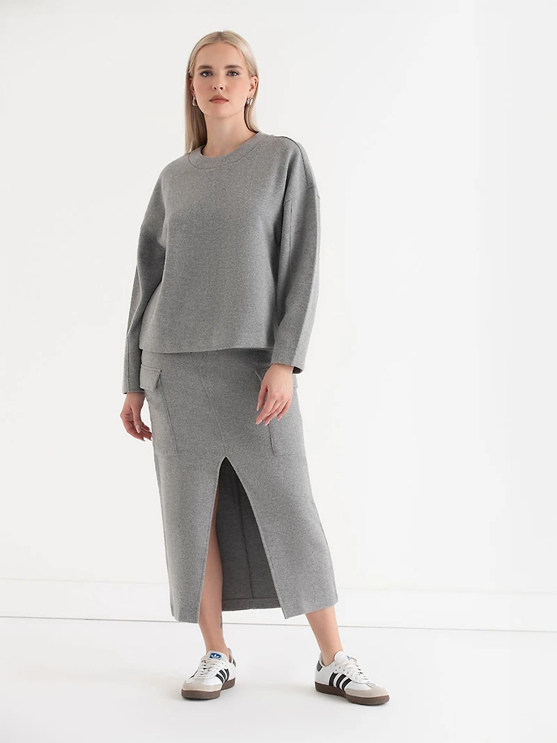 Soft Crewneck Sweater Light Heather Grey