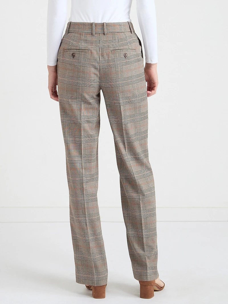 Avery Plaid Straight Pant
