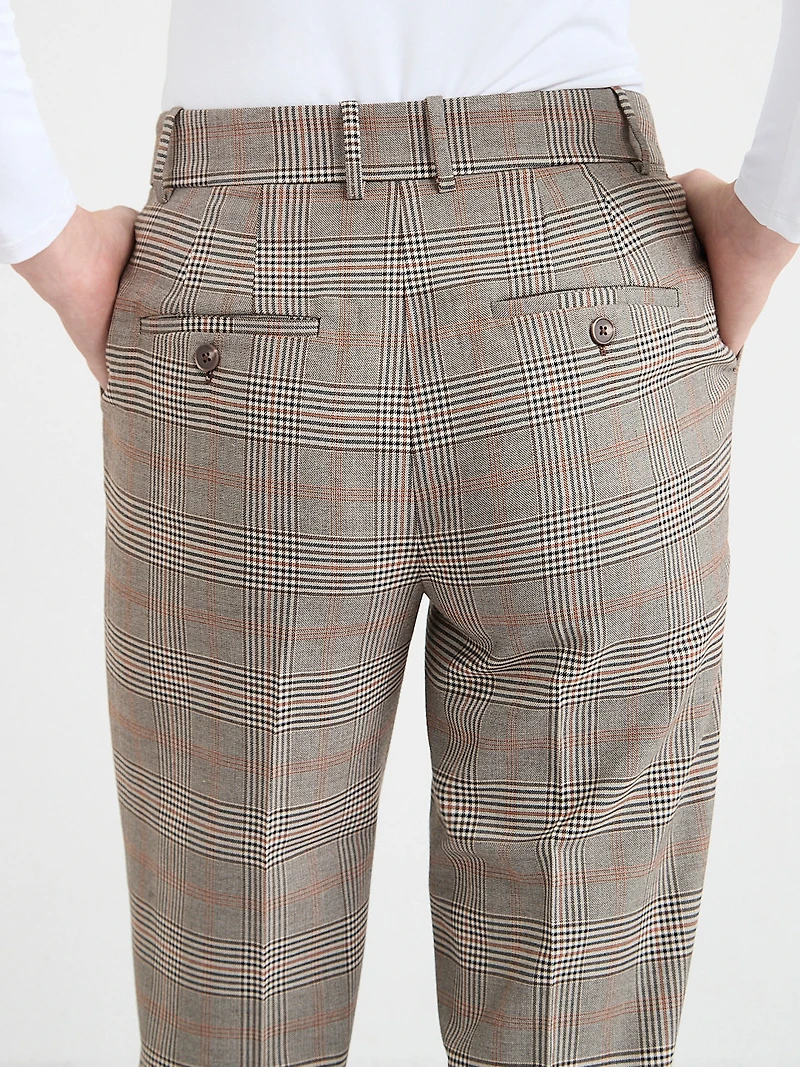 Avery Plaid Straight Pant