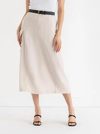 Midi Cargo Skirt Oatmeal