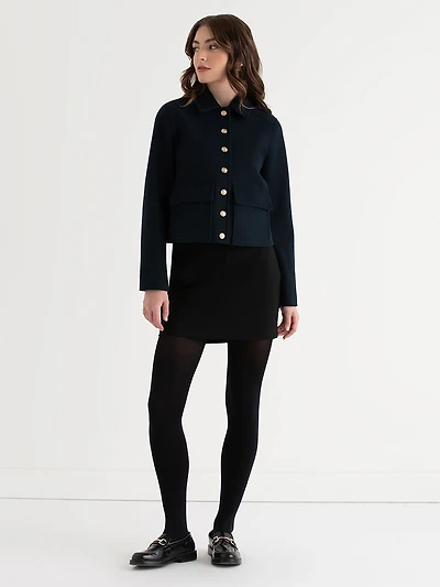 Cropped Felt Jacket Salute