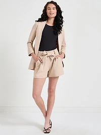 Belted Shorts Scuba Crepe Doeskin