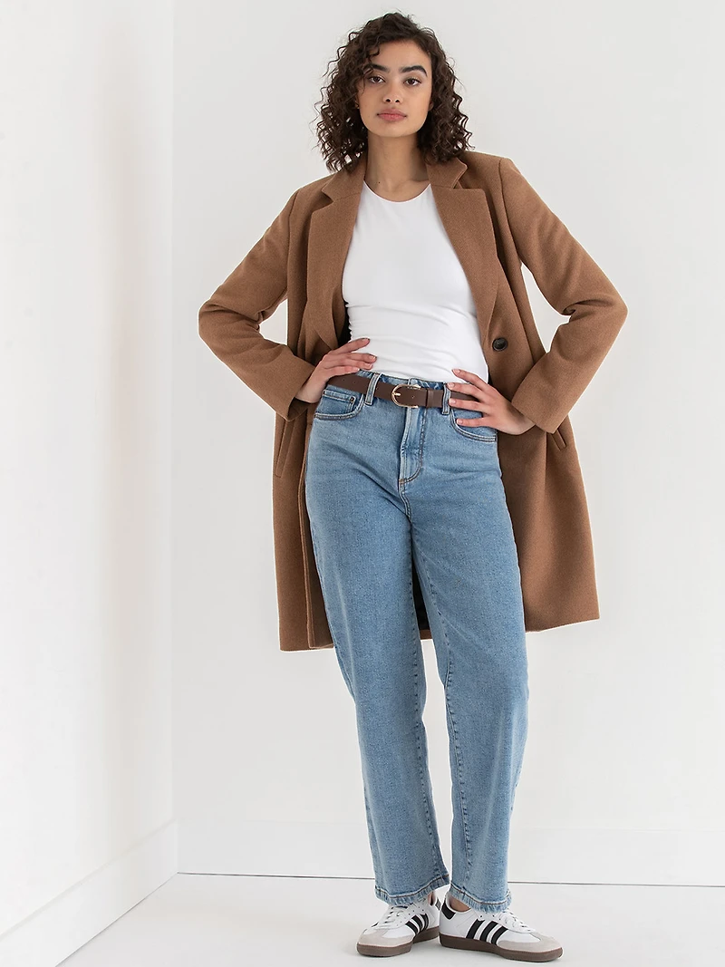 Camel Kennedy Classic Wool Coat