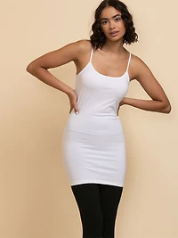 Long Length Strappy Cami White