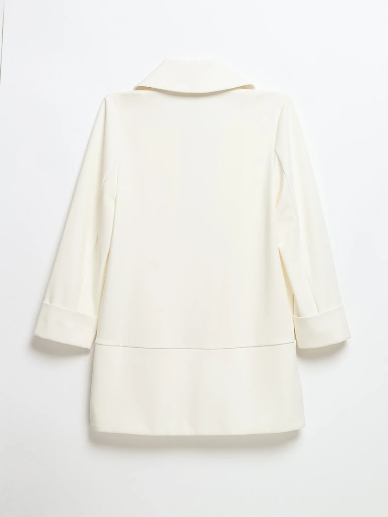 York Shawl Collared Blazer Blanc de