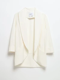York Shawl Collared Blazer Blanc de