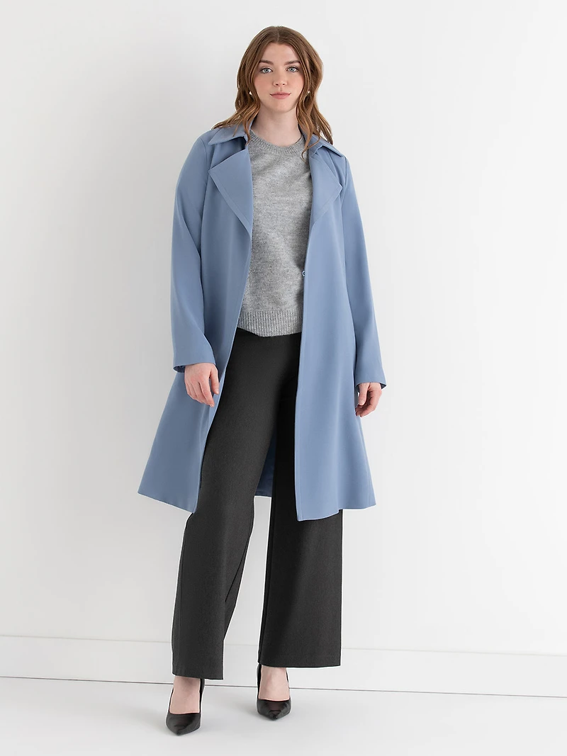 Belted Trench Coat Blazer Infinity Blue