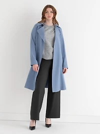 Belted Trench Coat Blazer Infinity Blue