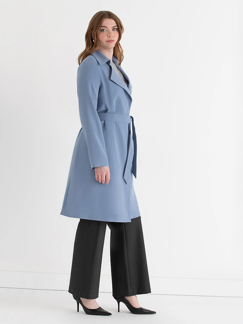 Belted Trench Coat Blazer Infinity Blue