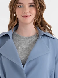 Belted Trench Coat Blazer Infinity Blue