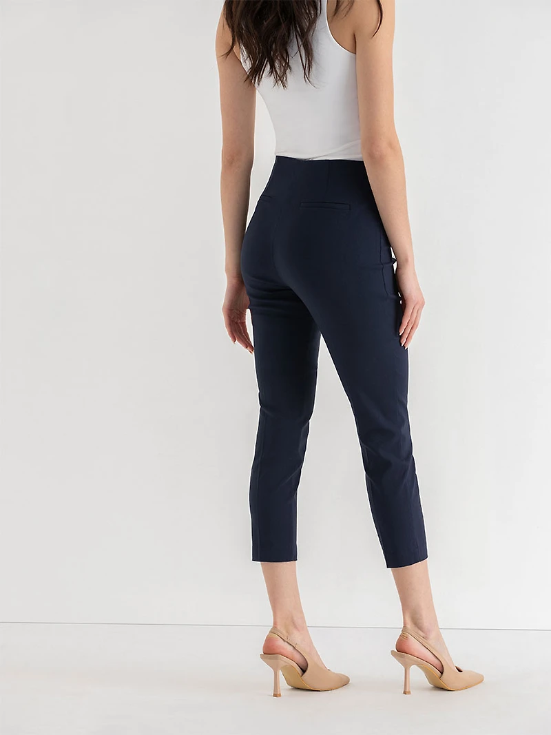 Audrey Skinny Crop Pant Microtwill Navy