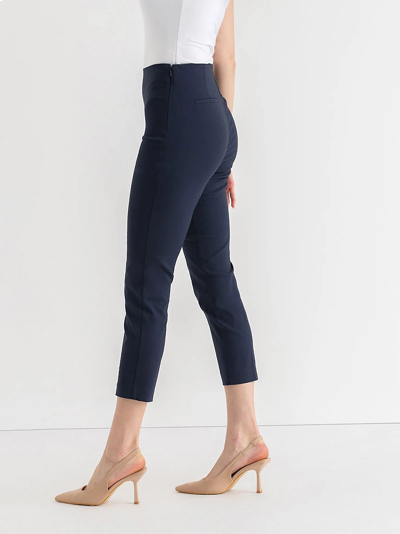 Audrey Skinny Crop Pant Microtwill Navy