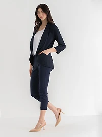 Audrey Skinny Crop Pant Microtwill Navy