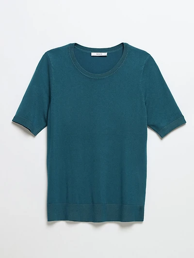 Elbow-Sleeve Sweater Lyon's Blue