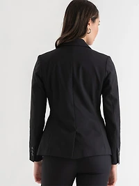 Single Button Cotton Sateen Blazer
