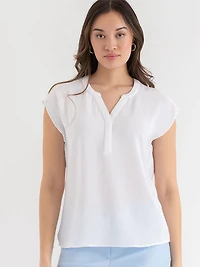 Linny Henley Extend Sleeve White