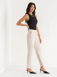Straight Leg Cargo Pants Oatmeal