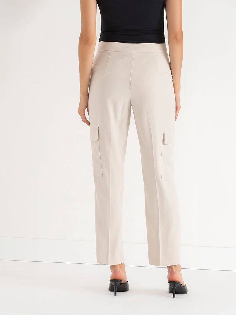 Straight Leg Cargo Pants Oatmeal