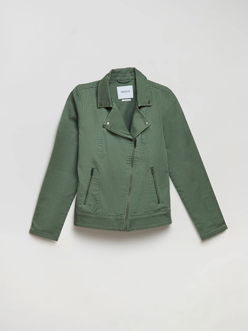 Moto Style Jacket Laurel Wreath