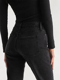 Sloane Straight Ankle Jeans Washed Black