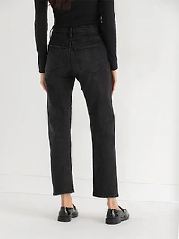Sloane Straight Ankle Jeans Washed Black