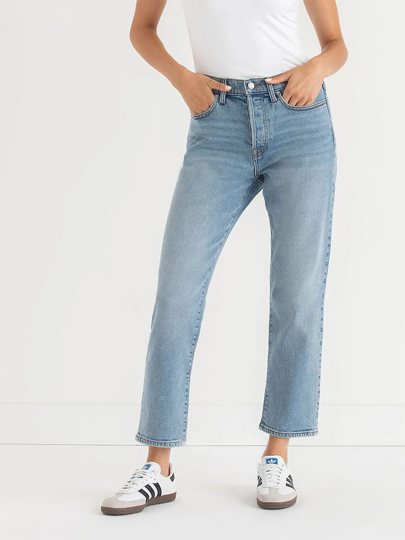 Sloane Straight Ankle Jeans Light Wash