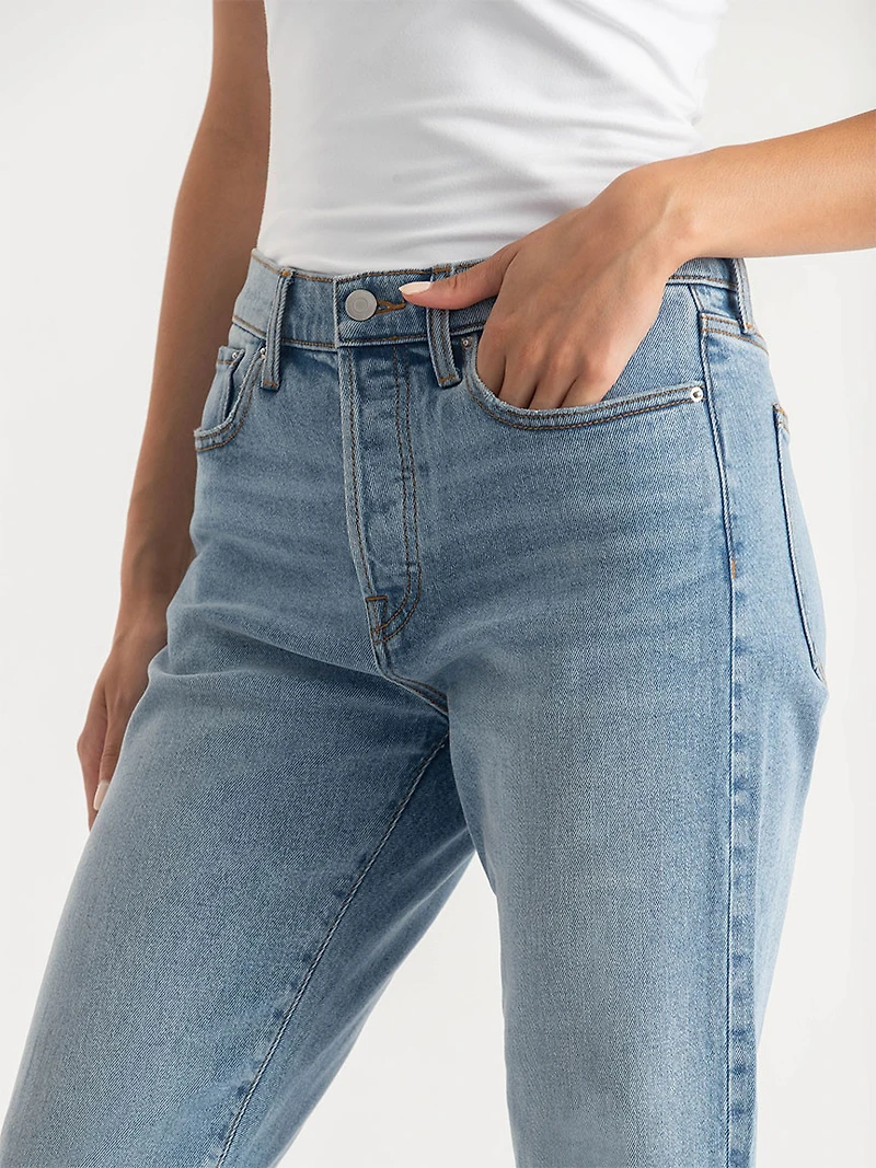 Sloane Straight Ankle Jeans Light Wash